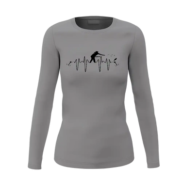 Fishing Heart Beat Women Long Sleeve Shirt